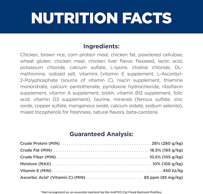 Hill's Science Diet Oral Care, Adult 1-6, Plaque & Tartar Buildup Support, Dry Cat Food, Chicken Recipe, 3.5 lb Bag