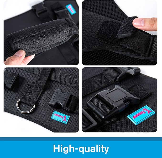 Dog Lift Harness, Rehabilitation Lifts Vest for Dogs, Support & Recovery Sling, Adjustable Breathable Lifting Straps for Old, Joint Injuries, Arthritis, Paralysis Dogs Walk (L, Black)