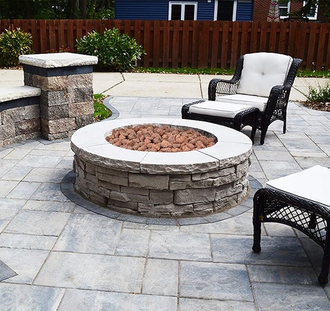 Mr. Fireglass 10 Pounds Lava Rocks Red Natural Stone Granules for Gas Fire Pit Fireplace & Gas Log Set - Decorative Landscaping Rocks for Indoor and Outdoor Use, 0.8" - 1.2" Sized