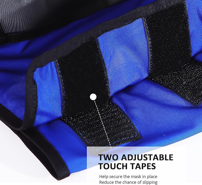 Horse Fly Mask Large Space Breathable UV Protection Equine Mask with Reflective Features on Ears Royal Blue M