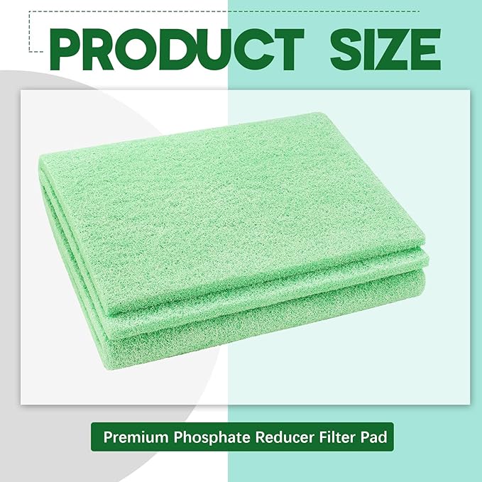 Treela 10 x 36 Inch Phosphate Reducer Filter Pad Fish Tank Filter Pads Phosphate Remover Aquarium Cut to Fit for Aquariums and Pond Reducing Infused Media Pad