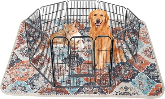 IEUUMLER Washable Pee Pads for Dogs, 1 Pack Reusable Non-Slip Grip, Super Absorbent Waterproof Puppy Pads for Potty Training, Playpen, Crate, Whelping Box EU011 (Orange, 63" x 63")