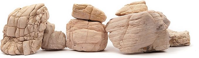 LANDEN Elephant Skin Stone Natural Multi-Texture Rocks (18lbs, 3~9 inches,7pcs) for Aquarium, Paludarium, Terrariums, Landscaping, Decorative of Caves, Waterfalls, Cliffs