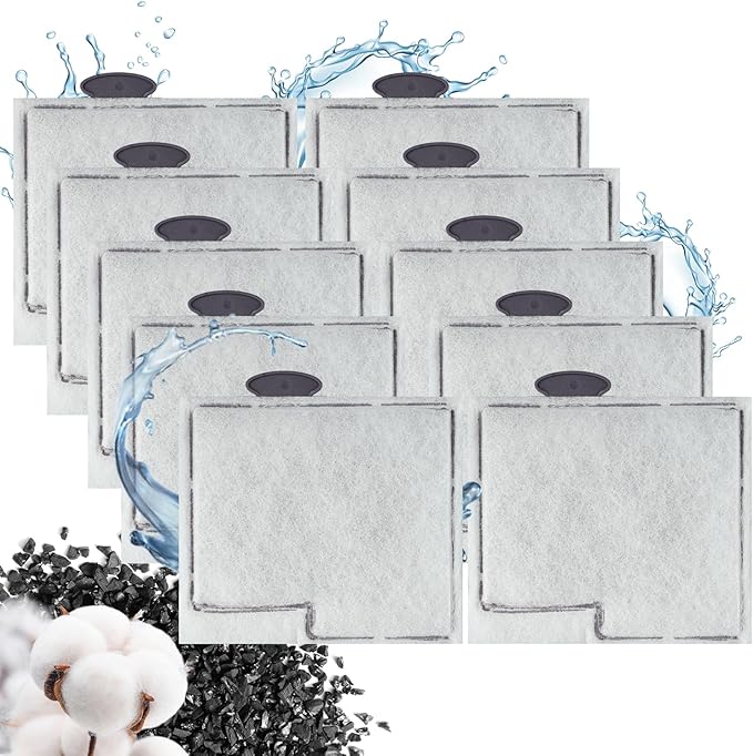 10 Pack Medium Filters Cartridges Compatible with Aqueon QuietFlow LED PRO Power Filter Size 10, E Internal Power Filter Size 20,10 Gallon Fish Tank