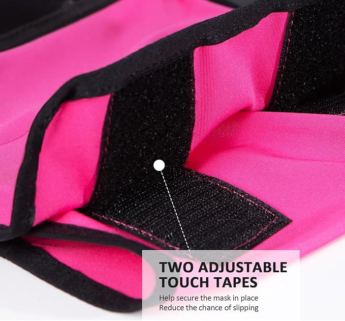 Horse Fly Mask Large Space Breathable UV Protection Equine Mask with Reflective Features on Ears Hot Pink M