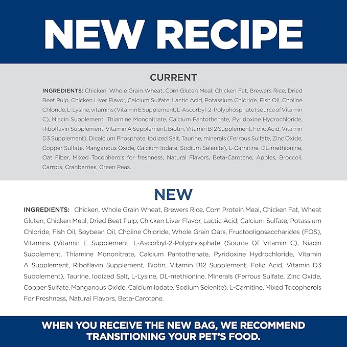 Hill's Science Diet Adult 7+, Senior Adult 7+ Premium Nutrition, Dry Cat Food, Chicken Recipe, 7 lb Bag