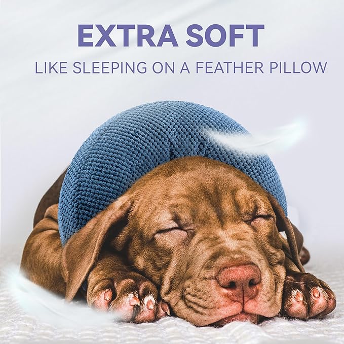 Inflatable Dog Cone Collar - Dog Neck Donut Cone Collar Alternative After Surgery - Soft Cone for Large Medium Small Dogs Cats - Alternative Recovery E Collar (Blue, L)