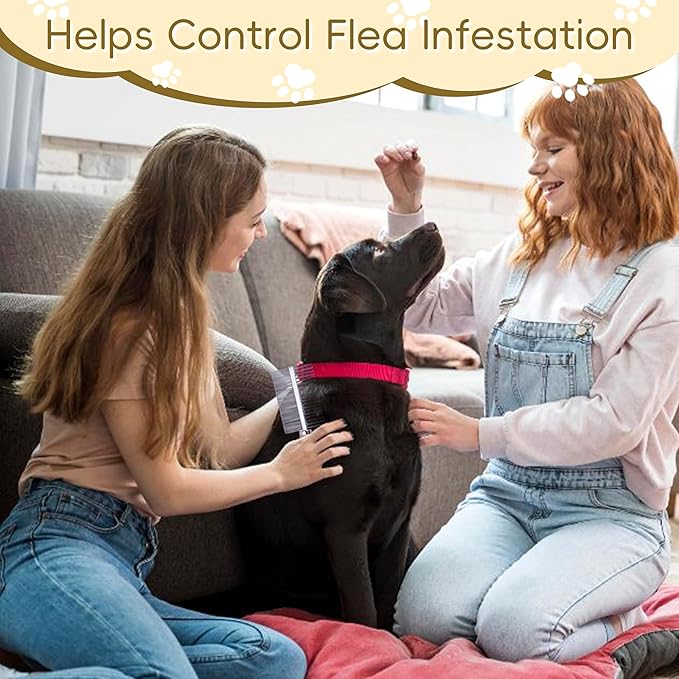 Upgraded Pet Knotting Comb Set – 2 Knotting Combs + 1 Shedding Comb + 1 Double-Sided Comb, Non-Slip Design, Detangling & Grooming Kit for Cats and Dogs