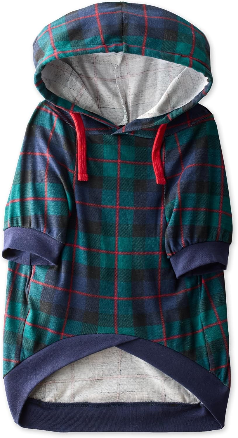 Rocky – The Orginal Lightweight Hooded TEE 100% Organic Cotton Dog Hoodie Pet Coat Sweater for Small Dogs, Available in Multiple Colors **X-Small (5-12 lbs)**