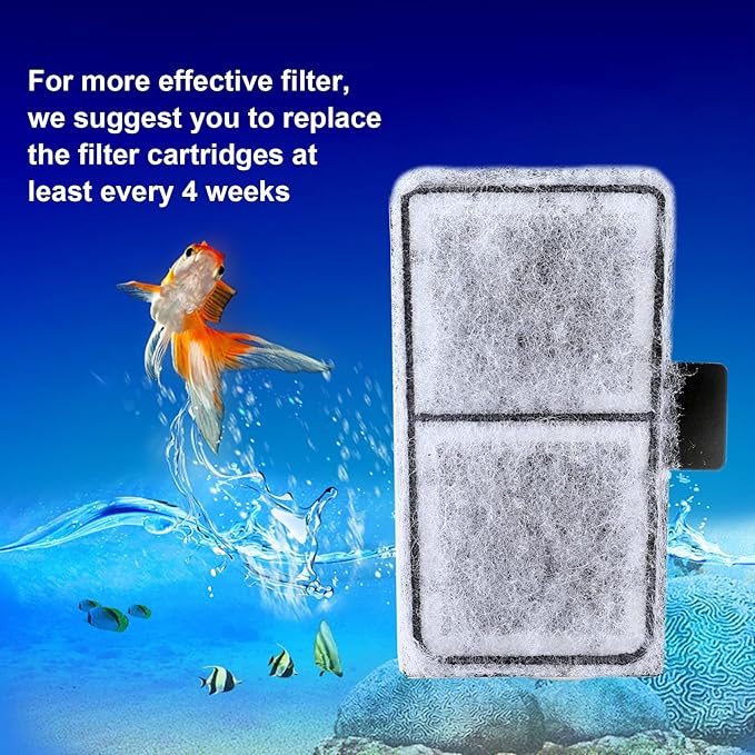 AQQA 8 Pack Aquarium Filter Cartridge Replacement Fish Tank Filter Cartridge for Aquarium Internal Filter (Medium)