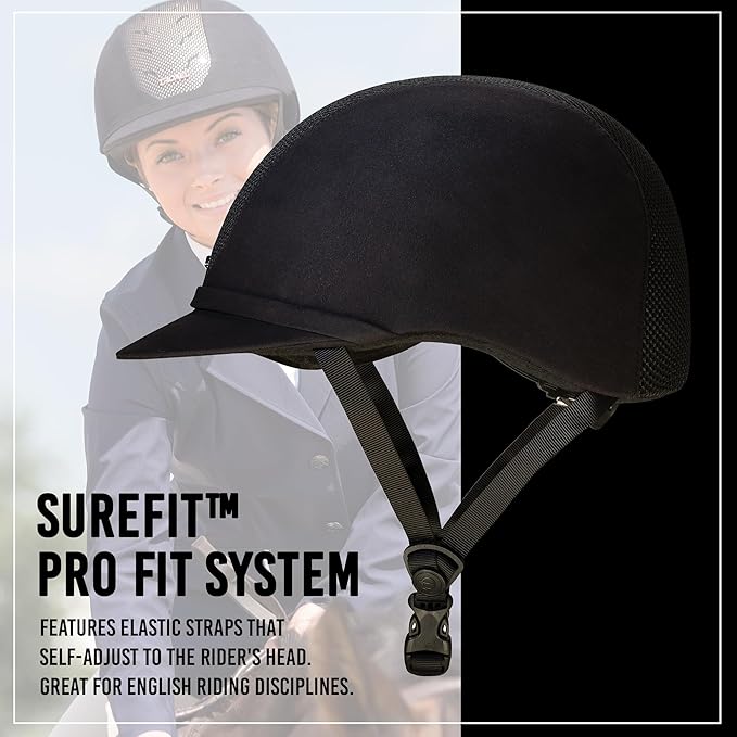 Troxel ES Sleek Horse Riding Helmet, Low-Profile, Self-Adjustable Design, Safety Horseback Riding Gear
