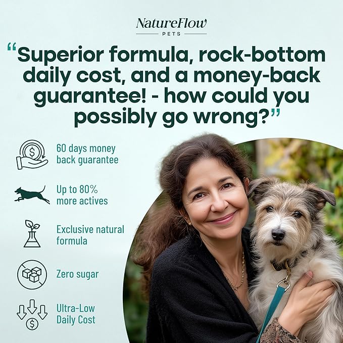 Joint Supplement for Dogs, Power of Nature Made in USA, Unique Formula: Green-Lipped Mussel, Glucosamine, Chrondroitin, MSM, Devils Claw, Hip and Joint Supplement, All Breeds - 100 ct