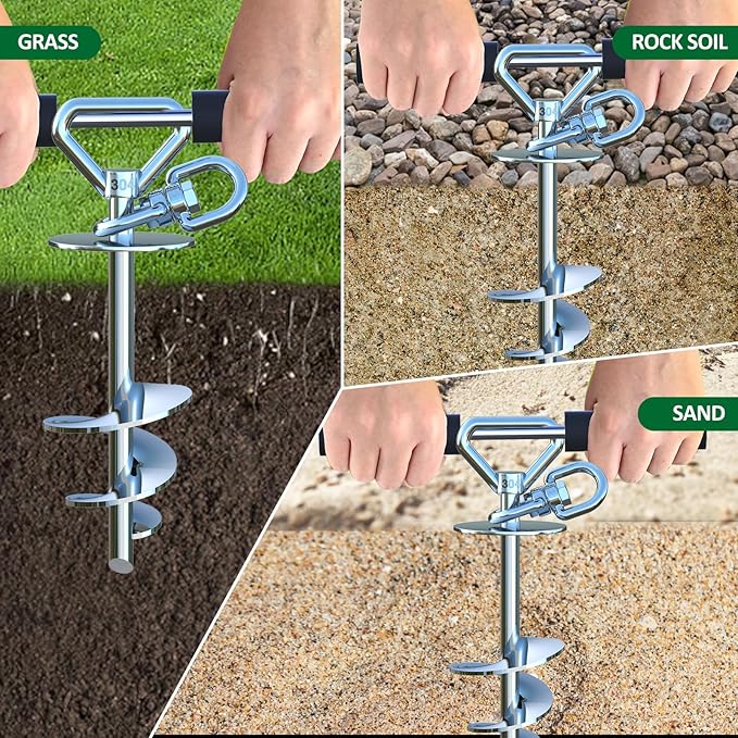 Dog Tie Out Cable and Stake,(up to 200lbs) 360° Swivel Dog Run Anchor -with 15FT Heavy Duty Cable,Runner for Yard-Dog Stake for Yard Outdoor Camping