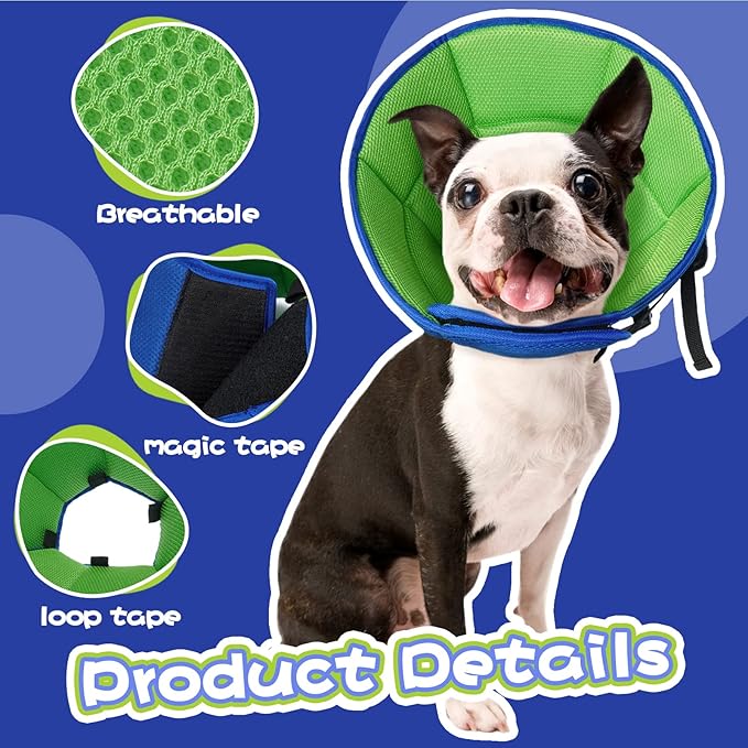 Dog Cone for Large Dogs After Surgery, Soft Dog Cone Collar for Dogs to Stop Licking, Adjustable Comfy E-Collar Alternative Lightweight Post-Surgery Recovery Elizabethan Collar for Pet