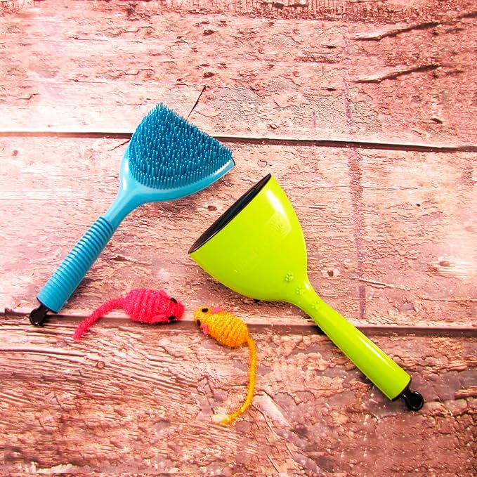 Michel Mercier Pet Detangling Brush - Thick Coat Dog & Cat Brush for Shedding & Grooming, Long/Short Haired Pets, Free Tick Remover Tool Included