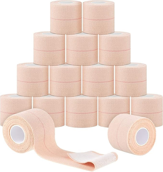 Nuanchu 16 Rolls Elastic Adhesive Bandage Tape Self Adherent Cohesive Flexible Stretch Elastic Athletic Tape for Sports Ankle Knee and Wrist, Vet Wrap for Horses Pets Cats Dogs(2 Inch x 5 Yard)