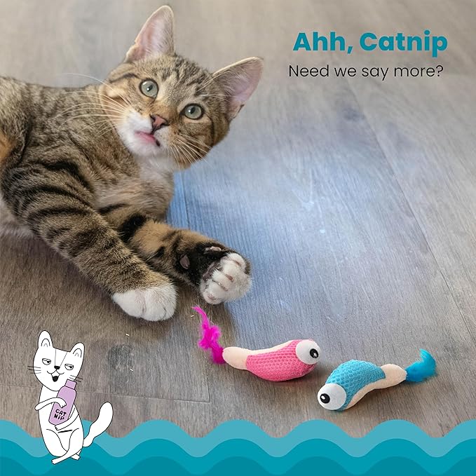 Catstages Catstages Dental Shrimpies Cat Toys, 2-pack – Interactive Catnip Dental Chew Toy to Help Clean Teeth, Fun for Play and Chewing, Multicolored