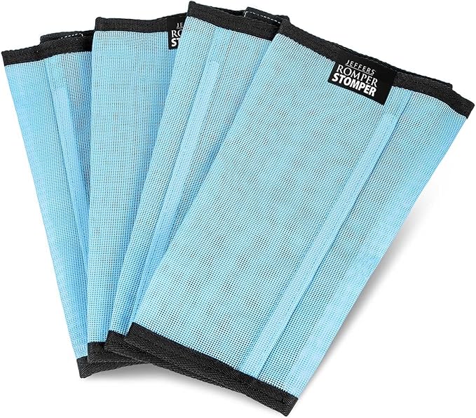 Jeffers Romper Stomper Fly Boots for Horses - Grey, Large – Breathable Mesh Leg Wraps for Insect Protection, Stable Accessories for Summer Turnout, Ride Gear, Horse Hoof & Leg Care - 4 Pack