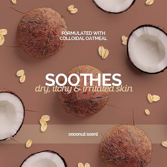 Bark2Basics Oatmeal Conditioner, Gallon - Natural Ingredients, Moisturizing, Hydrating, Crafted with Colloidal Oatmeal, Relieves Dry Itchy Irritated Skin, Coconut Fragrance