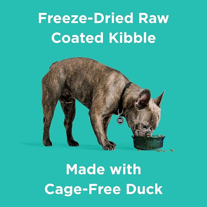 BIXBI Rawbble Dry Dog Food, Duck, 24 lbs - USA Made with Fresh Meat - No Meat Meal & No Corn, Soy or Wheat - Freeze Dried Raw Coated Dog Food - Minimally Processed for Superior Digestibility