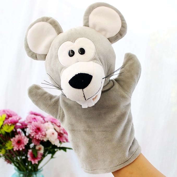 Mouse and Cat Wrestling Toy Puppet, Wrestler Play Doll Glove, Animal Arm Hand Funny Interactive Mice Cat Toy for Pet Lovers