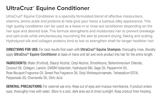 UltraCruz - sc-516936 Equine Horse Shampoo and Conditioner Bundle, 32 oz Each