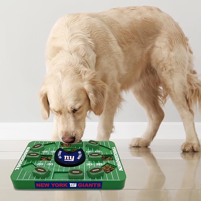 Pets First NFL New York Giants Large Puzzle Toy - Interactive Dog Treat & Slow Feeding Toy
