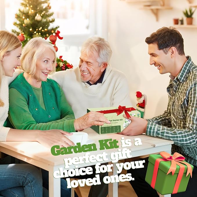 10 Indoor Herb Garden Kit- Burlap Pots, Organic Seeds, Herb Garden Planter Indoor Kit, Easy Window & Kitchen Herbs Growing Kit, Cilantro, Basil, Sage, Oregano, Parsley, Dill, Chives etc.