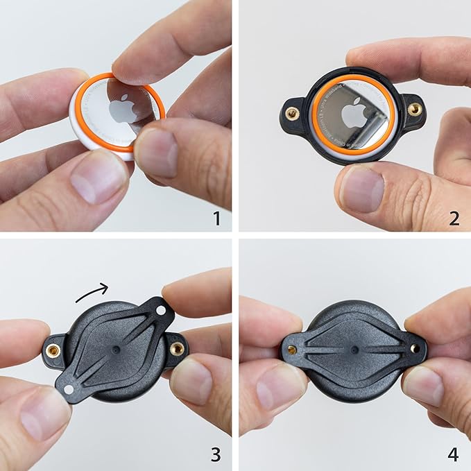 Elevation Lab TagVault™ Compact AirTag Dog Collar Mount (2 Pack) - IP68 Waterproof, Doesn't Dangle, Fits All Width Collars