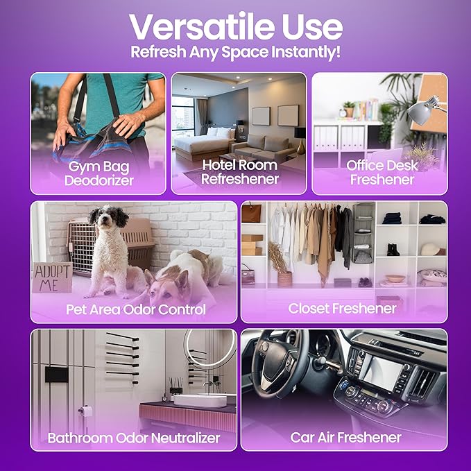 ZORBX Lavender & Lemongrass Spray, 24 Oz - All-Purpose Deodorizer, Refreshes Fabric, Removes Strong Odors, Perfect for Home, Car, Gym, Laundry