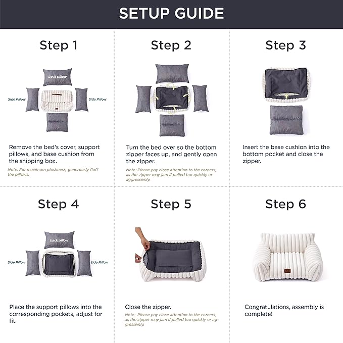 Bedsure Cute Cat Couch for Pets - Fluffy Cat Sofa with Premium Soft Corduroy Fleece, Fuzzy Pet Couch Bed with Removable Washable Cover, Supportive Pet Chair for Indoor Cats, 24inch, Warm Grey