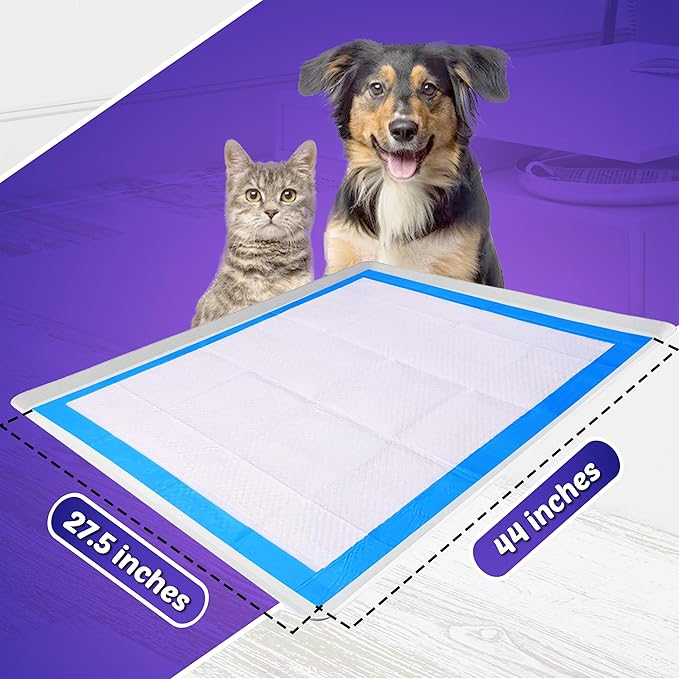 TidyFriend Dog Pee Pad Holder Tray Fits for 27.5” x 44” Wee Wee Pee Pads - Stable Grip, Raised Edges, Quick-Wipe Silicone Surface Dog Potty Tray Holder for Indoor Flooring Protection (White)