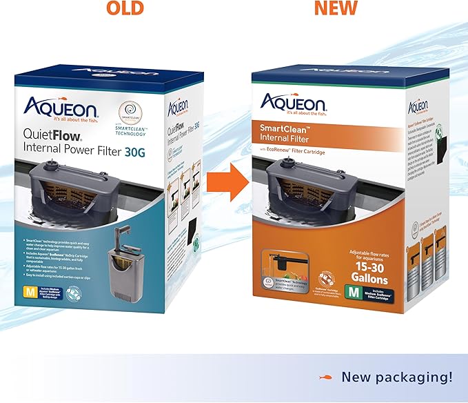 Aqueon QuietFlow Internal Filter with SmartClean Technology, Medium