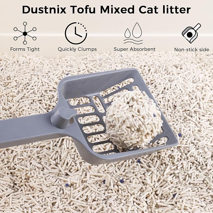 Mixed Cat Litter Fast Clumping,Ultra Absorbent,Natural Ingredients Litter,Water Dissolvable,Dust-Free,Low Tracking Bentonite Tofu Litter Odor Control(Peach, 16.5 Pounds)