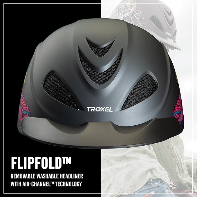 Troxel Rebel Turquoise Rose Helmet