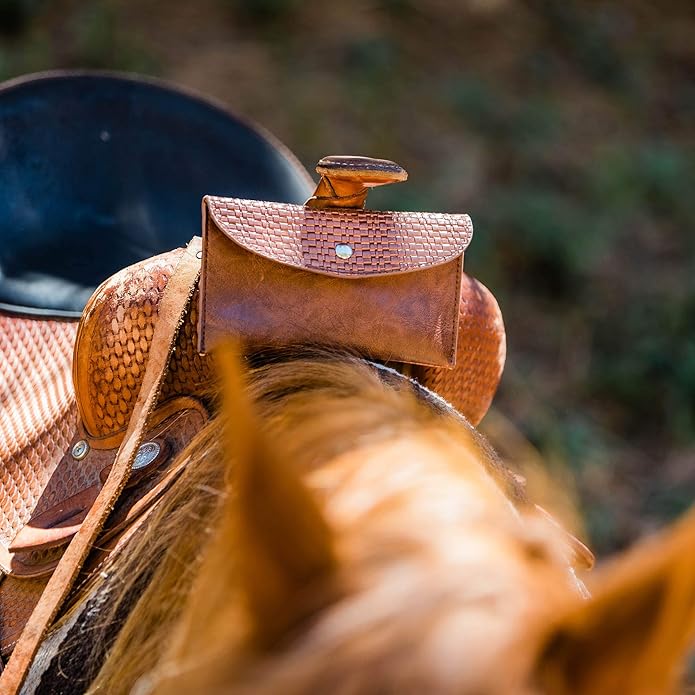 Saddle Pommel Bag - Phone Holder & Equestrian Gift for Women, Horse Tack Essentials