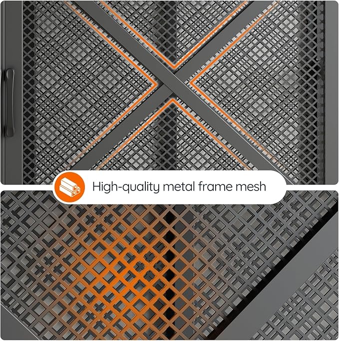 HOOBRO 43.3" Dog Crate Furniture, Heavy Duty Dog Kennel Indoor with Storage Shelves, Wooden Dog Cage with LED Lights, for Medium Large Breed, Rustic Brown and Black BF89DGW03