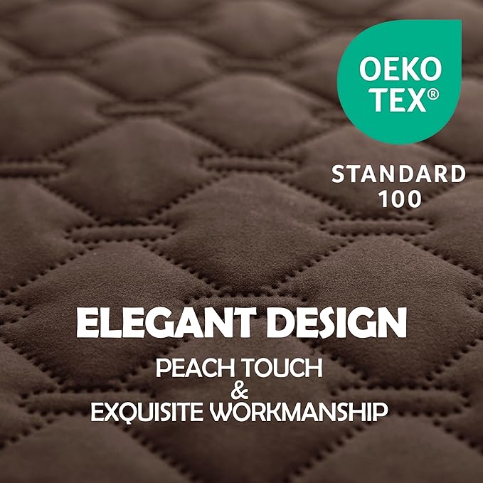 gogobunny 100% Double-Sided Waterproof Dog Bed Cover Pet Blanket Sofa Couch Furniture Protector for Puppy Large Dog Cat, Reversible (40x50 Inch (Pack of 1), Dark Chocolate/Light Chocolate)