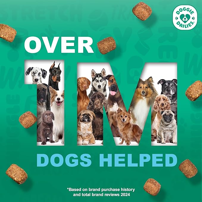 Doggie Dailies Puppy Probiotic, Probiotics for Puppies with Digestive Enzymes, Promotes Digestive Health, Supports Immune System & Overall Development (Pumpkin) 120 Soft Chews