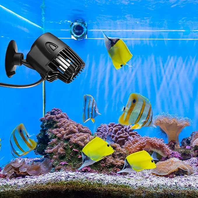 Zhengmy 4 Pcs 800 Gph Aquarium Circulation Pump with Magnetic Suction Base 360 Degree Rotating Wave Maker Submersible Aquarium Powerhead Wave Maker for 20-100 Gal Freshwater Saltwater Fish Tank