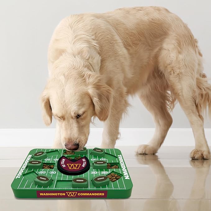 Pets First NFL Washington Commanders Large Puzzle Toy, Dog Puzzle Treat Toy, New Large Size, Interactive Dog Treat Toy, Dog Slow Feeding Toy