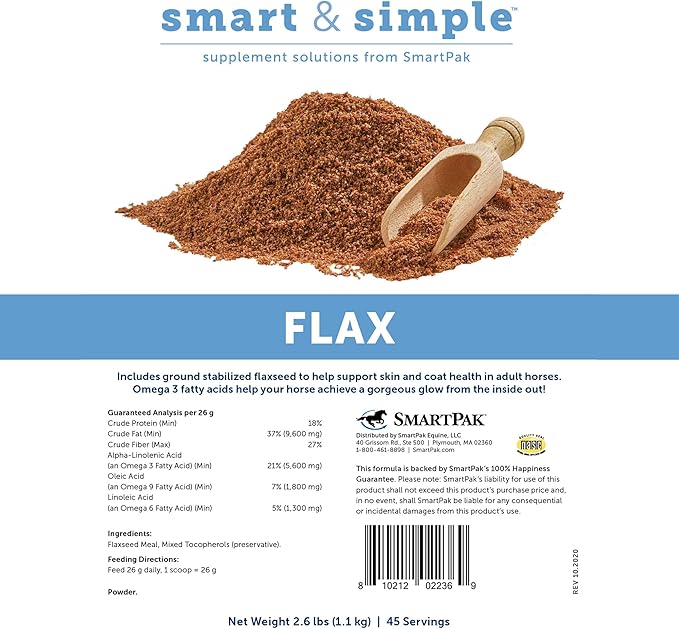 Senior Support SmartPak | Prebiotics and Probiotics | Turmeric Supplement | Flax Seed for Skin & Coat Health | Antioxidant Support for Senior Horses | 28 Days Supply