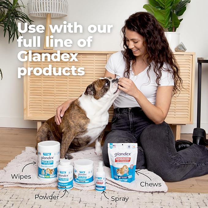 Vetnique Glandex Feline Anal Gland or Daily Probiotic Fiber Supplement Powder for Cats with Digestive Enzyme, Probiotics and Pumpkin, Vet Recommended for Healthy Bowels (4oz, Anal Gland Powder - Tuna)