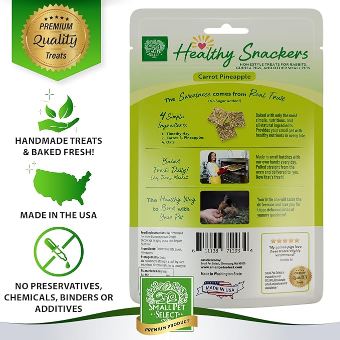 Small Pet Select - Healthy Snackers - Carrot/Pineapple