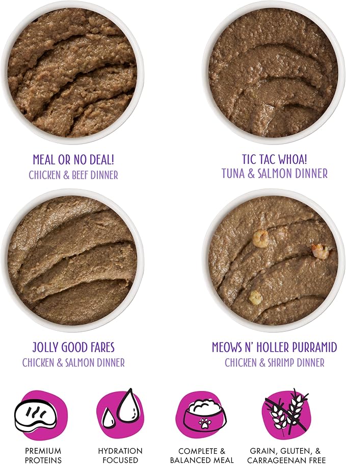 Weruva Wet Cat Food, Grand Prize Patés Variety Pack, 5.5oz Can, Pack of 12