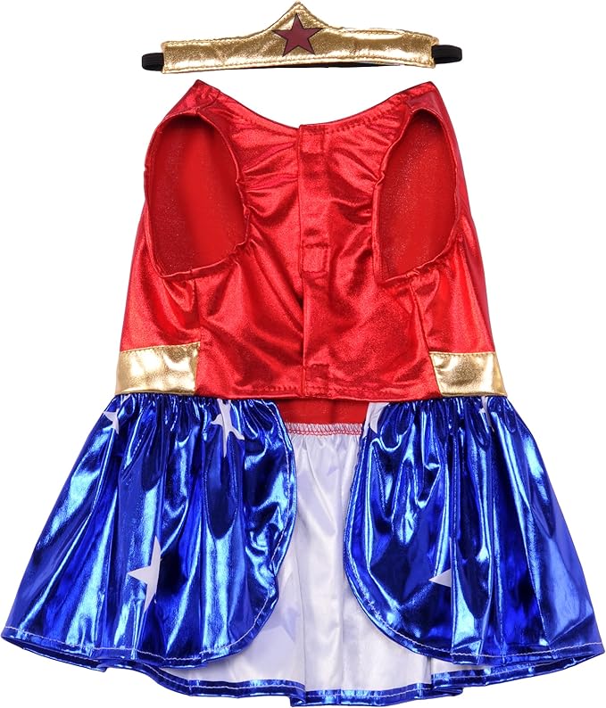 DC Comics: Wonder Woman Pet Costume for For Dogs or Cats by Rubies, XXL