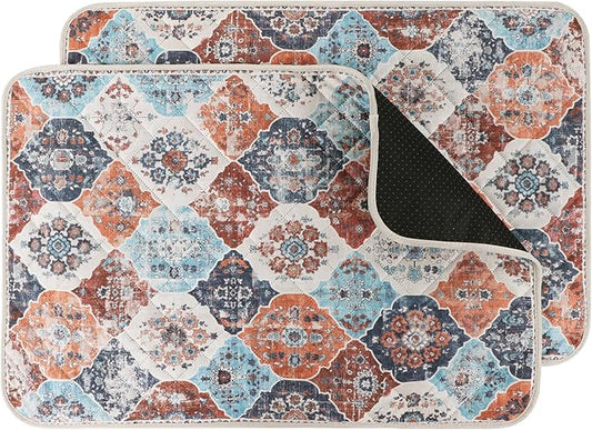 IEUUMLER Washable Pee Pads for Dogs, 2 Pack Reusable Non-Slip Grip, Super Absorbent Waterproof Puppy Pads for Potty Training, Playpen, Crate, Whelping Box EU011 (Orange, 31" x 36")