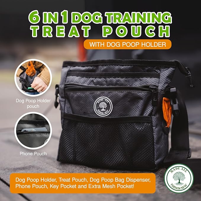 Dog Poop Holder with Dog Poop Bag Dispenser for Responsible Pet Owners - Leave no Trace!