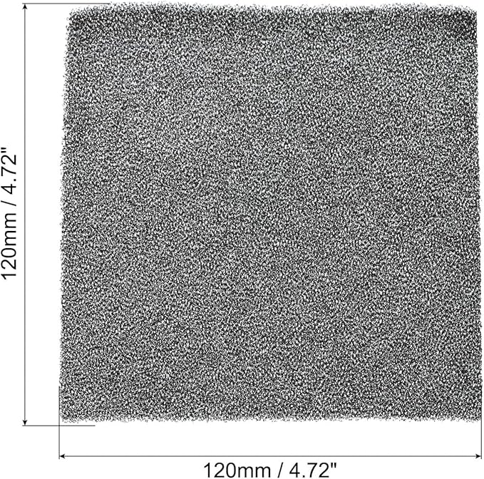 PATIKIL 120mm Filter Foam Sponges, 5 Pack Sponge Sheet Replacement Media Pad for Computer, Ventilator, Fan, Black