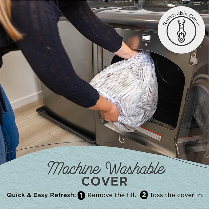 Best Friends by Sheri Shag Lounge Bed Calming Faux Fur Dog Bed, Frost, Large, 36" x 27"